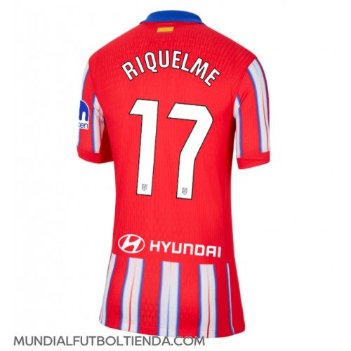 Camiseta Atletico Madrid Rodrigo Riquelme #17 Primera Equipación Replica 2024-25 para mujer mangas cortas